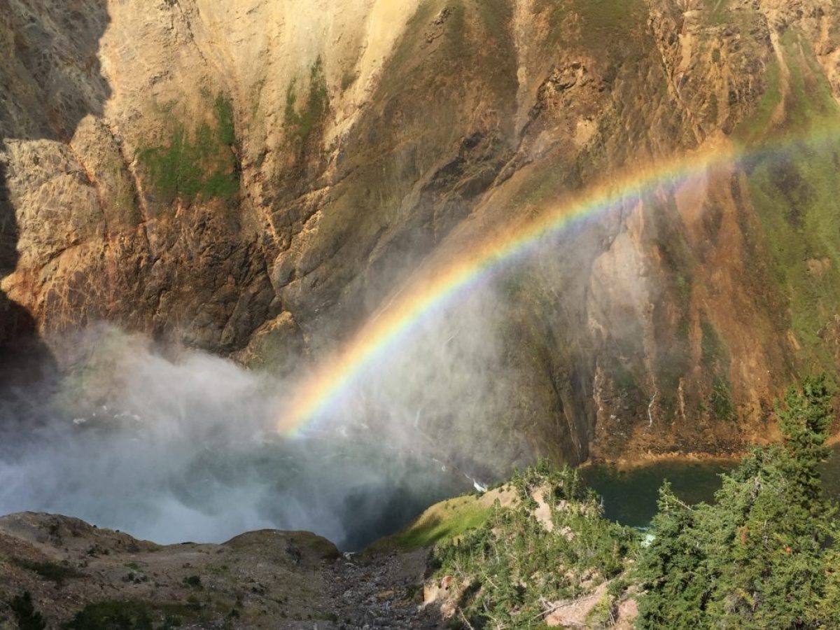waterfalls and rainbows