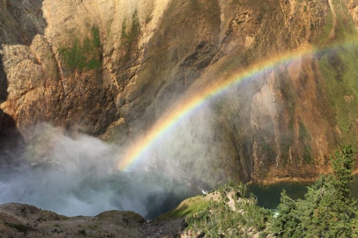 waterfalls and rainbows