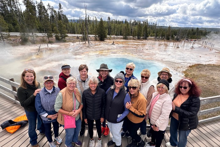 a group of people posing for a photo