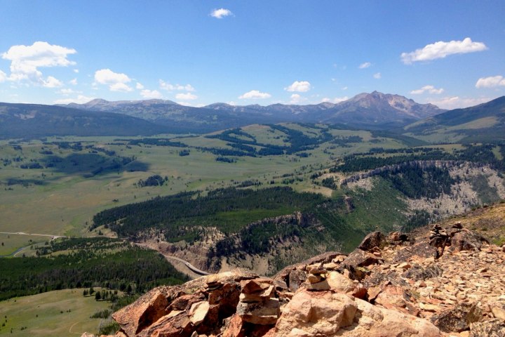Summit of Bunsen Peak with Electric Peak in Background