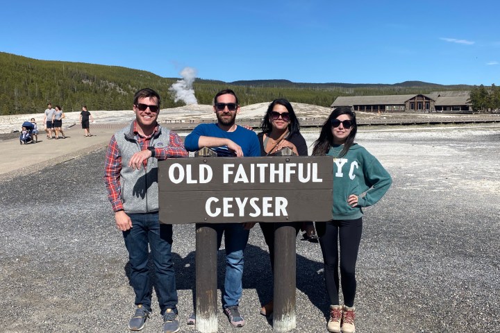 a group of people posing for the camera