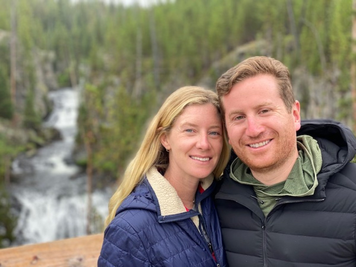 a couple of people posing for the camera