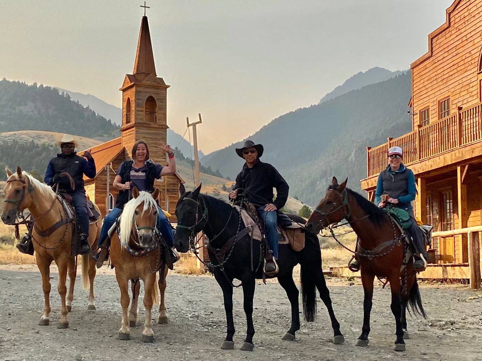 Horseback ride at Chico Hot Springs Resort