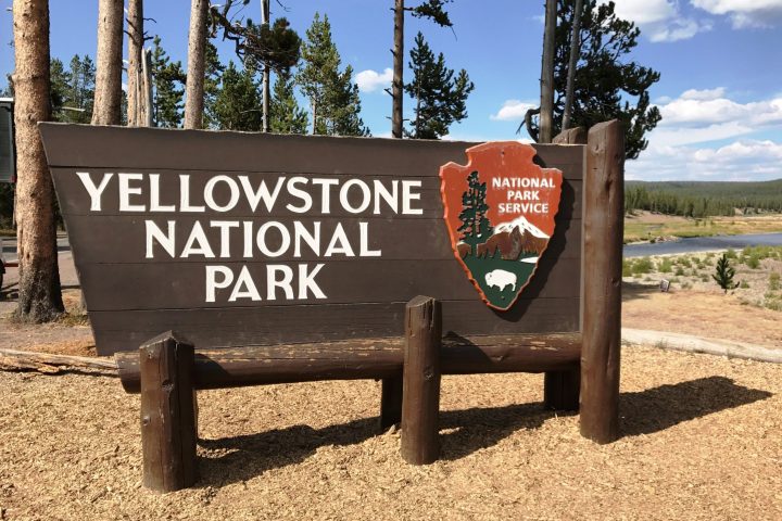 Yellowstone Sign at the South Entrance
